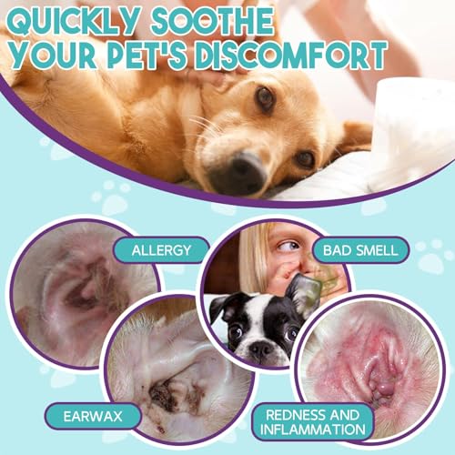exatta Ohrenreiniger Hund, Pulver zur Enthaarung von Hundeohren, Hund Ohrenreiniger, Hundeohren Reiniger, Ohrreiniger für Hunde, Hunde ohrenreiniger, Ohrreiniger für Alle Katzen und Hunde, 30g
