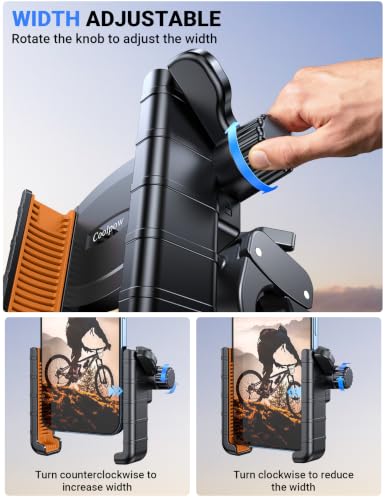 Coolpow Motorcycle Bike Phone Holder for Bike, 1s Lock Bike Phone Mount - image 3