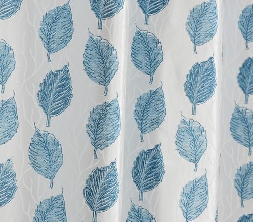 Image of DEVSANG Polyester Curtains 8 Feet Long Set of 3, Aqua