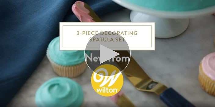 Amazon.com: Wilton Navy Blue and Gold Icing Spatula Set