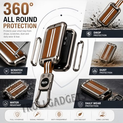 Image of TrollGadgets️ (𝟑 𝐌𝐨𝐧𝐭𝐡 𝐰𝐚𝐫𝐫𝐚𝐧𝐭𝐲) Car Key Cover for Maruti Suzuki & Toyota Smart Key| Baleno, Swift, Dzire, Brezza, Fronx, G Vitara, XL6, Ertiga, Celerio, Ignis, Glanza, Hyryder, Rumion