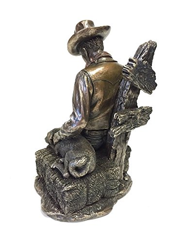 Estatua de Cowboy y Perro Durmiendo miniatura 3