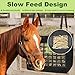 DROSOKING Slow Feeder Hay Bag, Waterproof Horse Hay Bag, Heavy Duty Oxford Slow Equine Forage Feeder with Adjustable Strap & Hook, Large Opening for Goats, Sheep, Donkeys