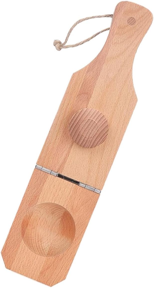 VICASKY Manual Plantain and Potato Press Tool Foldable Wooden Tostones Smasher Kitchen Fruit and Vegetable Masher for Cooking and Baking