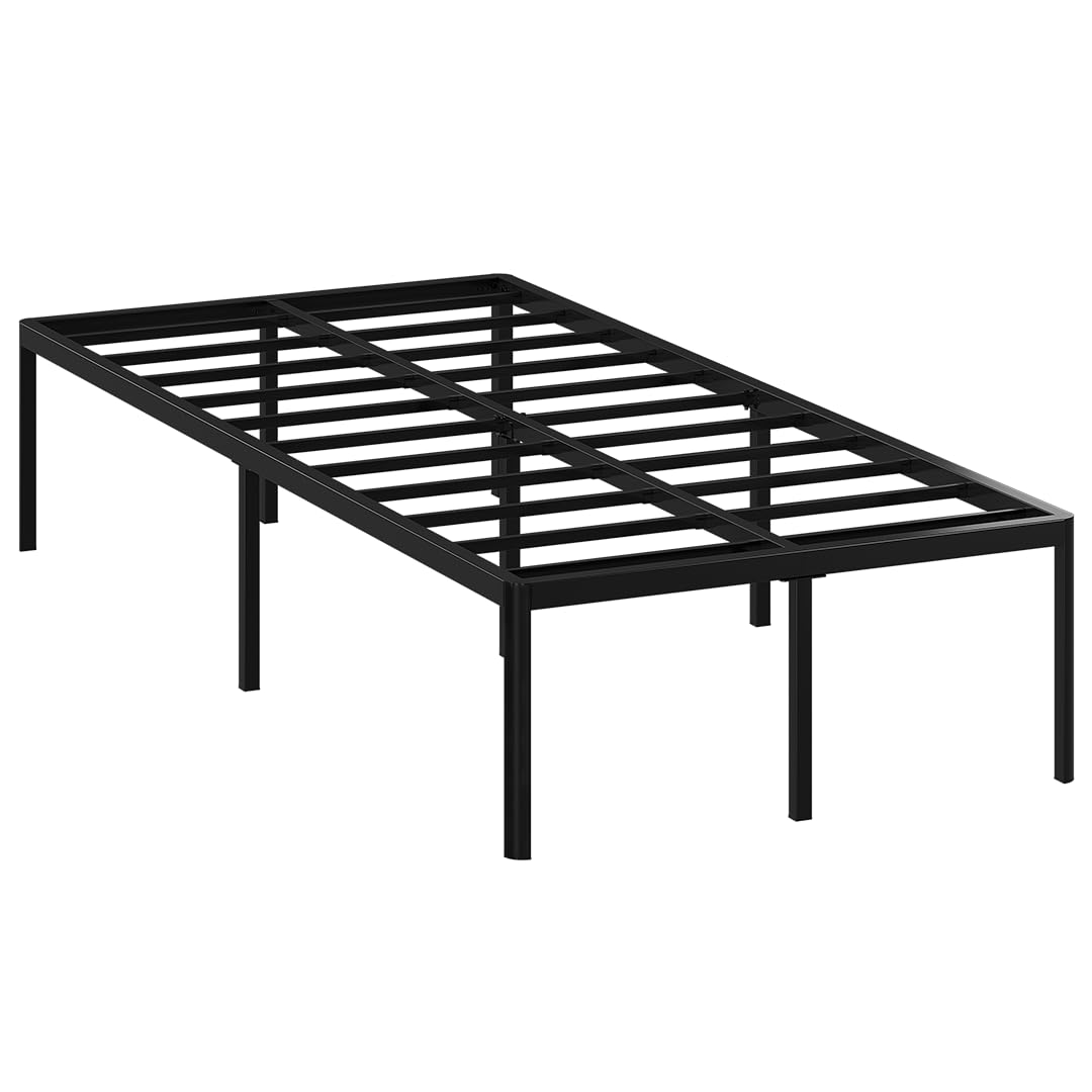 STEELSØN Situla Metallbett 90x200 cm – Bettgestell mit Lattenrost – Stabiler Bettrahmen in schwarz – Bett Metall mit Stauraum – minimalistisches Einzelbett