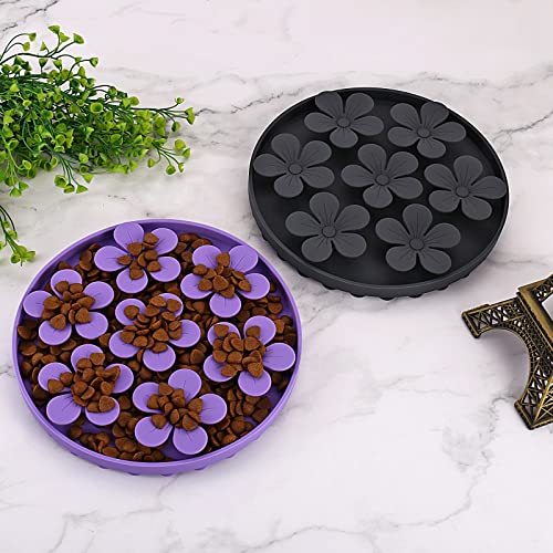 Doweiss Slow Feeder,Cat Help Slow Down Eating Speed Cut Flower Silicone Rubber Cute Slow Feeder for Puppy/Cat/Dog - Image 3