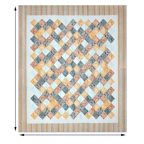 Image of JaipurFabric Cotton 210 TC Ethnic Tiles Bedsheet for Double Bed with 2 Pillow Covers (90 inch X 108 inch), Blue