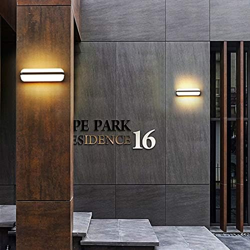 24W LED Outdoor/Indoor Gate Door-side Garage Wall Sconces Light Fixture Waterproof IP65 Black Warm White