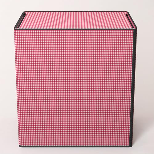 Image of Kuber Industries PVC Washing Machine Cover Semi Automatic | Dustproof Washing Machine Cover Top Load - Ideal for 6 Kg, 6.5 Kg, 7 Kg | Barik Check Design - Maroon