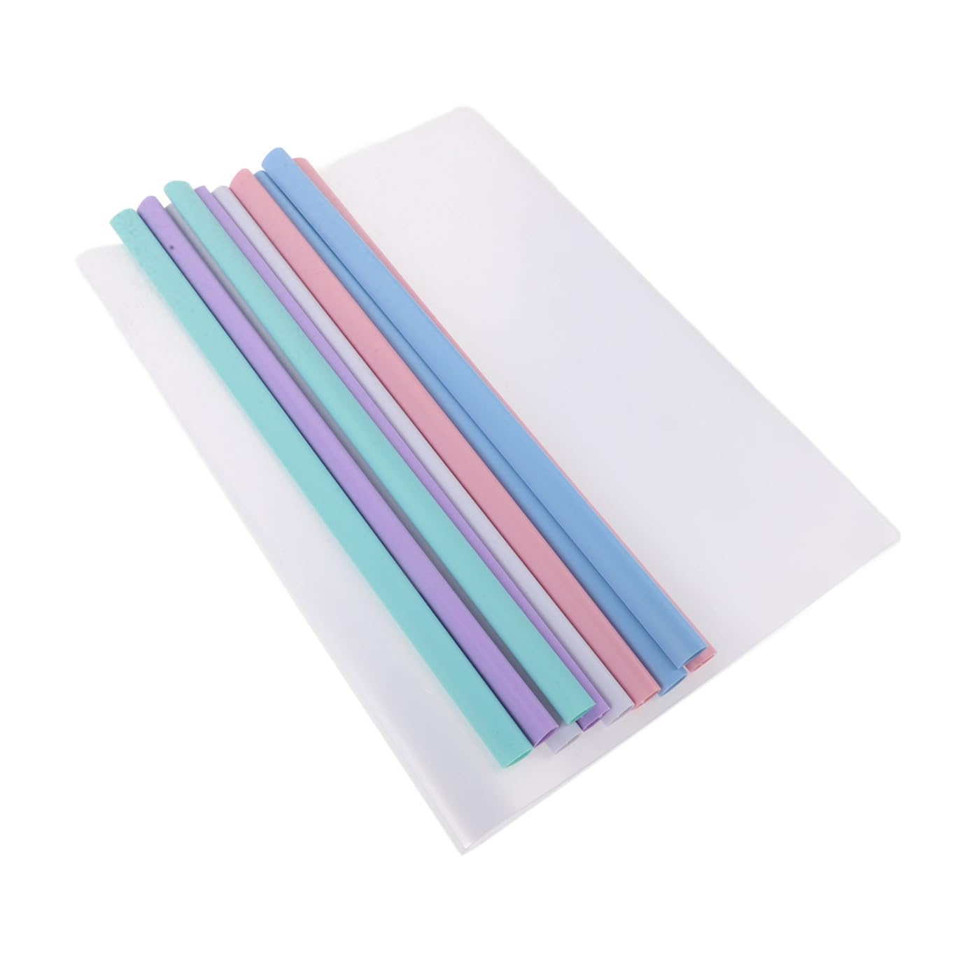 SHINEOFI 50stücke Transparente Aktenordner aus Plastik mit Zugstange und Hebelklemmen Dokumente und Büroeinsatz Zufällige Farbe