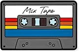 PinMart's Mix Tape Cassette Enamel Pin – Vintage 80s Music Lapel Accessory for Backpacks, Bags, Jackets, Lanyards – Cute Decorative Enamel Pins for Collectors, Gifts & Retro Fans