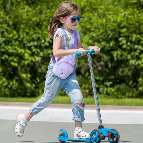 2 pcs small crossbody bag girls cute cartoon unicorn sling bag nylon shoulder coin pouch for travel hikingclassic