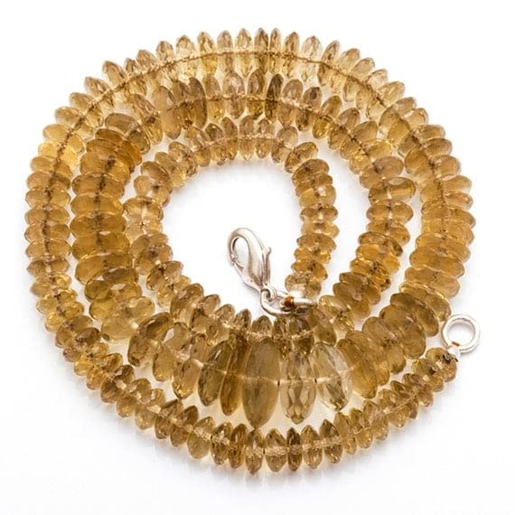 Quartz Citron perles naturelles facettées pour remplacer les fausses pierres en plastique