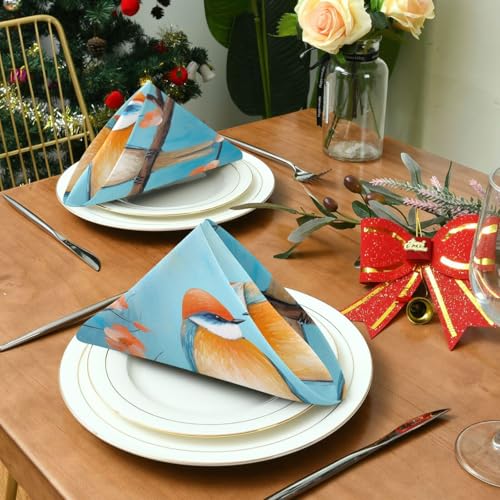 Servilletas de tela Bird multicolor pack x6 20x20 in miniatura 4
