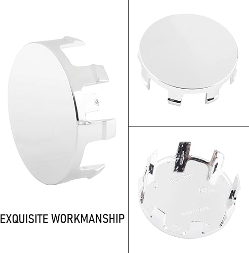 Miniatura 7 de RTrhinoTuning 4 tapas centrales de rueda de 2.244 in compatibles con llantas de la serie Mark 1995-2002, OD 2.24"(57 mm) ID 2.24"(57 mm) Cromo Plata