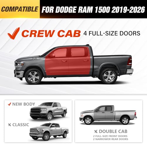 Estribos Laterales con Tres Peldaños para Dodge Ram Crew Cab miniatura 2