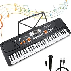 Clavier de Piano Numérique,Clavier Électronique 61 Touches Musique Clavier Portable Keyboard Piano pour Enfants Débutant… - Les Beatles, Paul McCartney, John Lennon, RIngo Starr, George Harrison