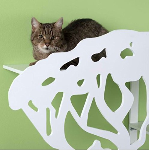 Riesiger Sisal-Katzenbaum - Wandbefestigung mit strapazierfähiger Sisalmatte - drei versteckte Plattformen