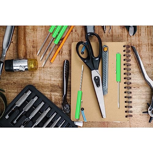Image of 36 Pcs Pocket Screwdriver Mini Tops and Pocket Screwdriver with Magnet Pocket Screwdriver for Mechanical Electrician Technician Repair Tool (Green)