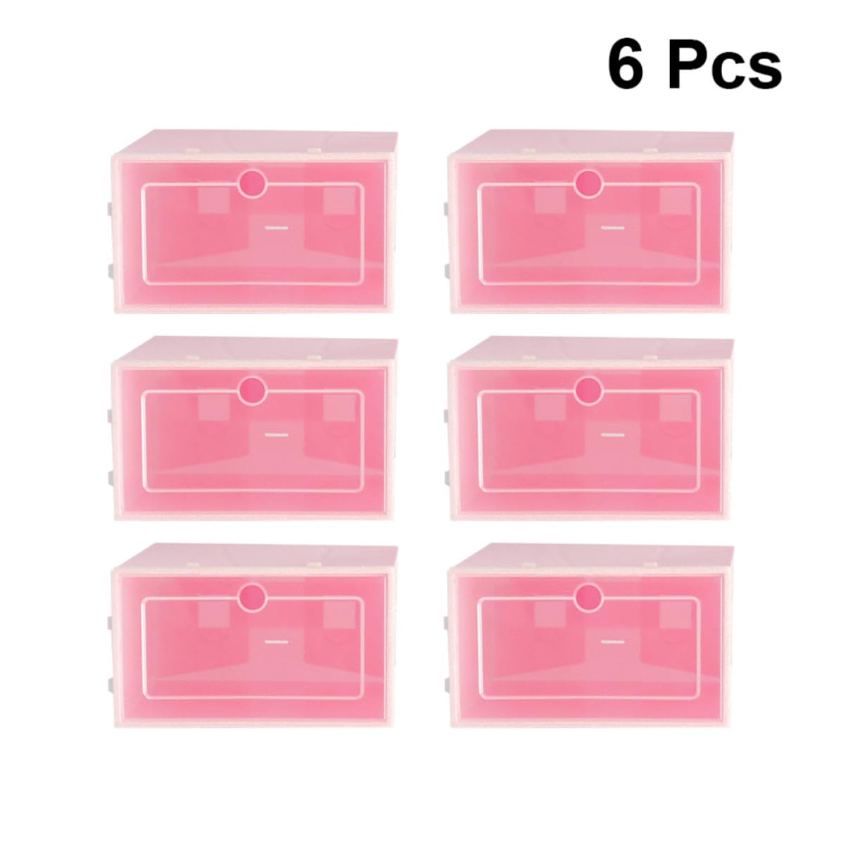 Caja de Zapatos Apilable Transparente Contenedor para Guardar Zapatos de PP con Diseño Grueso, Puerta Transparente, 6 Piezas para Organizar Zapatos en Zapateros y Entrada