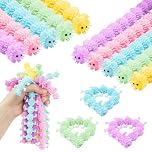 Ainiv 10PCS Sensory Stress Fidget Toys - Caterpillar Stretchy Calming Toys, Perfect for Halloween & Christmas Party Favors for Children with ADHD, OCD or Autism
