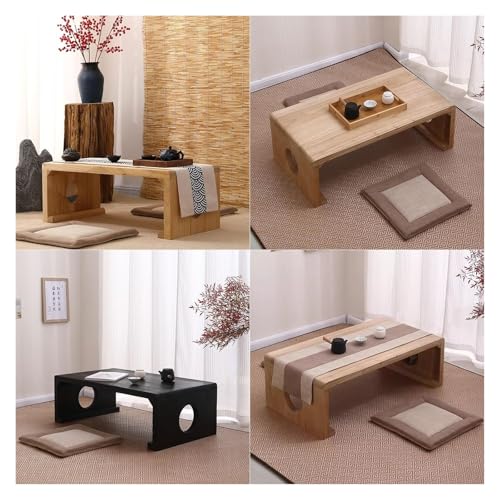 Table basse de méditation pliante en bois noir pour optimiser les petits espaces - 4