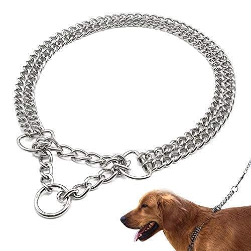 PAW PET MART 2 Layer Dog Choke Chain Martingale Collar -24 Inch Collar Silver Color, 2 Layer Dog Choke Chain Silver (Pack of 1 pc) (B0CW6L5L5P) Amazon Price History, Amazon Price Tracker