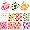 10 Pack Swedish Dishcloths for Kitchen- Reusable Paper Towels Washable Swedish Cloths Fruit Prints Dish Wipes with Adhesive Clips- Super Absorbent Fast Drying Kitchen Sponge for Cleaning Dishes Pots