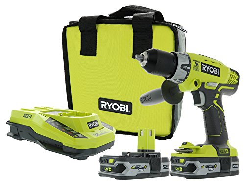 Ryobi P1812 One+ 18V Lithium Ion Cordless 600 Inch Pound Hammer Drilling Combination Kit (1 X P214 Hammer Drill, 2 X P107 18V Batteries, 1 X P117 Charger, 1 X Tool Bag) #TOP15