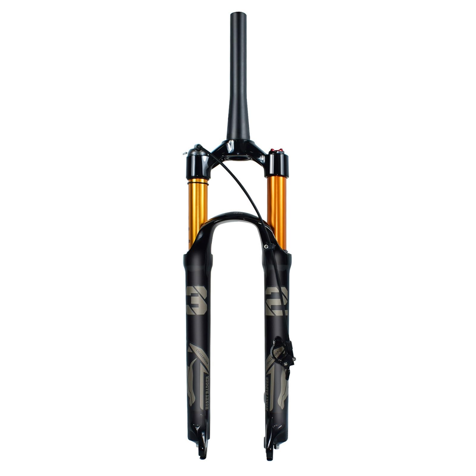 ZXGSXIOU 26/27.5/29 Inch Bike Suspension Fork FK24-120/01 120mm Travel Thread-Less Steerer 9x100mm QR Disc Brake Version Mountain Air Forks