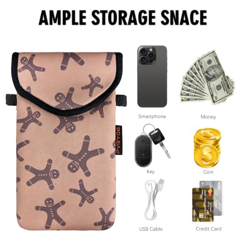 Image of Neoprene Phone Sleeve Pouch Case Bag for Men Women w /Crossbody Strap /Neck Lanyard for iPhone 17 /16 /15 /14 Pro Max, Samsung S25,Pixel 10