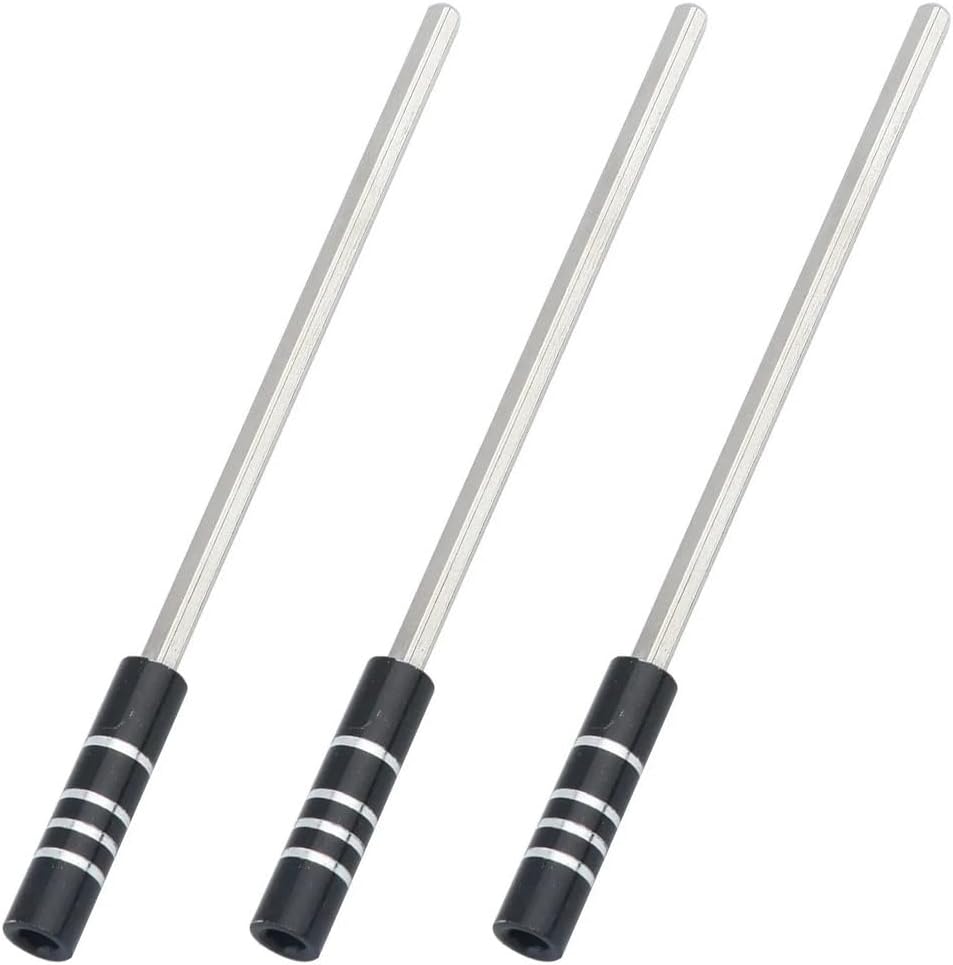 3 Piece 5 inch Magnetic Metal Shaft Extension Bar Hex Shank Socket Adapter for 4mm Precision Screwdriver Bit Holder