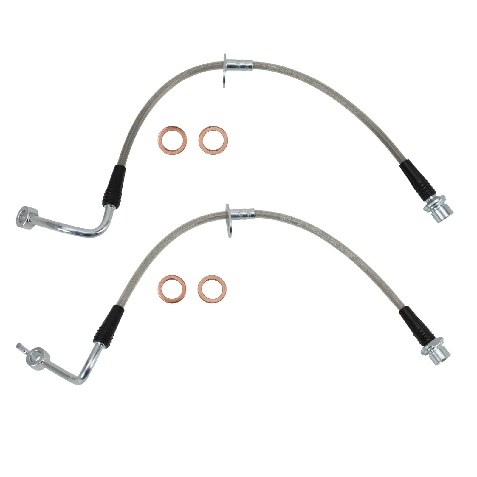 TRQ Front Performance Brake Hose Set