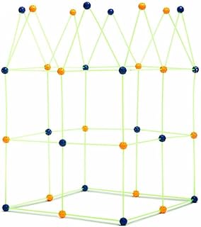 InnovaGoods - 155 Pieces Luminous Construction Toys for Kids, Encourage Creativity and Teamwork, Includes Fabric Cover and Carry Bag, Multi-Coloured, Plastic