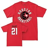 NIL Store Emanuel Sharp Houston Men's Basketball Red Hardwood Tee