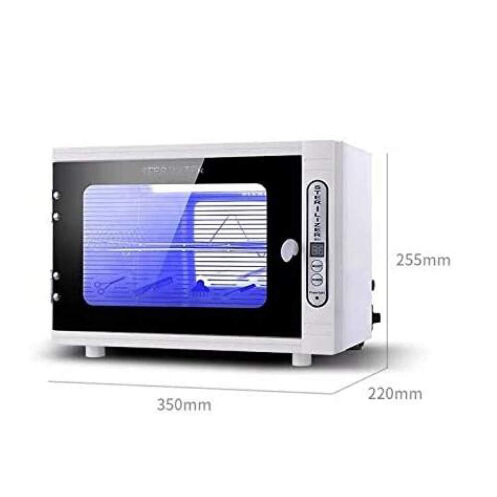 Mini esterilizador 10L Esterilizador UV Caja esterilizadora Desinfección con ozono, máquina de esterilización ultravioleta para toallas dentales profesionales y herramientas de manicura,Blanco