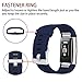 POY Replacement Bands Compatible for Fitbit Charge 2, Classic & Special Edition Sport Wristbands, Small Navy, 1PC
