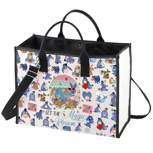 WZMPA Eeyore Tote Bag Eeyore Fans Gift Let The Magic Blossom Eeyore Reusable Grocery Bag Eeyore Donkey Merchandise (Blossom Eeyore BG)