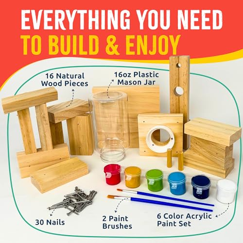SparkJump DIY Wood Building Kits for Kids | Kids Wood Projects for Creative Fun | STEM Teaching Woodworking Kit for Kids | Great Gift Idea for Crafts for Boys & Girls (Candy Dispenser, 1-Pack)