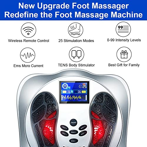 Osito Foot Massager Circulation Stimulator Machine Plus Medic With Tens Unit, Ems (Electrical Muscles Stimulator) Feet Power Legs Health For Neuropathy Diabetes Relieve Pains And Cramps #TOP4