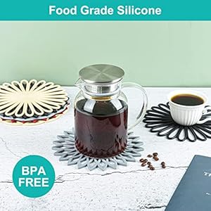 Silicone Trivets for Hot Dishes, Heat Resistant Trivets for Hot Pots and Pans-Modern Silicone Pot Holder-Non-Slip Hot Pads for Table&Countertop-Multi Use Kitchen Trivet Mat Black, Set of 3 Silicone Trivets for Hot Dishes Heat Resistant Trivets for Hot Pots and Pans Modern Silicone Pot Holder Non Slip Hot Pads for TableCountertop Multi Use Kitchen Trivet Mat Black Set of 3