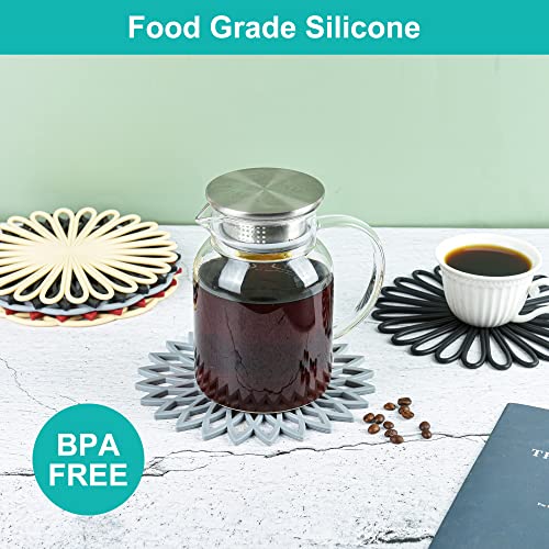 Silicone-Trivets-for-Hot-Dishes-Heat-Resistant-Trivets-for-Hot-Pots-and-Pans-Modern-Silicone-Pot-Holder-Non-Slip-Hot-Pads-for-TableCountertop-Multi-Use-Kitchen-Trivet-Mat-Black-Set-of-3 Silicone Trivets for Hot Dishes Heat Resistant Trivets for Hot Pots and Pans Modern Silicone Pot Holder Non Slip Hot Pads for TableCountertop Multi Use Kitchen Trivet Mat Black Set of 3