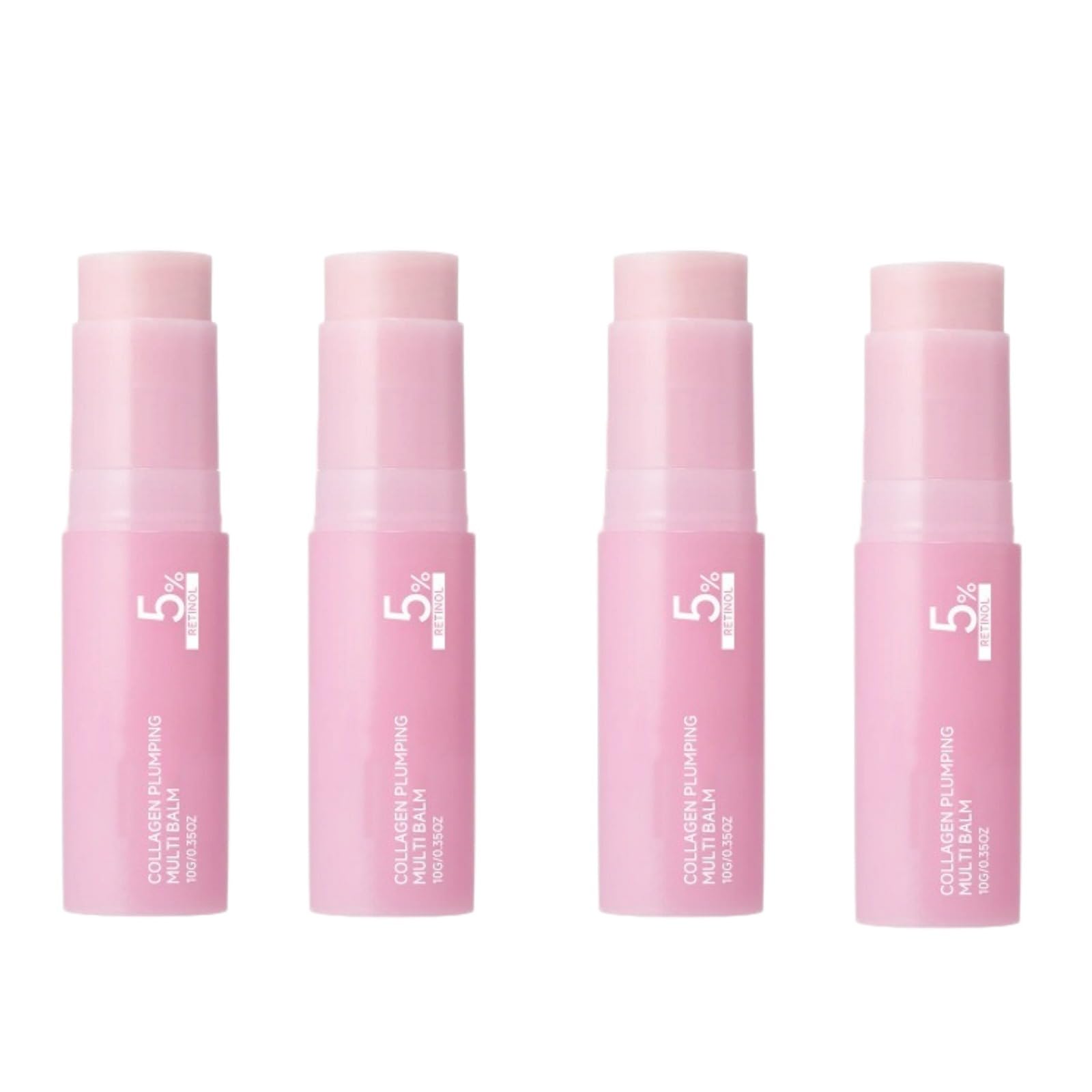Pink Collagen Volume Multi Balm Stick, Nawilżający podkład do makijażu twarzy i podkładu, nielepki nawilżający Rapinde absorpcja do ust, oczu i szyi przeciwzmarszczkowy i nawilżający, ujędrnia