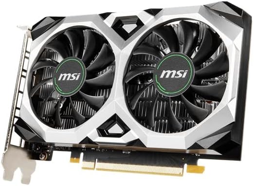 MSI GeForce GTX 1650 D6 VENTUS XS OC Scheda Video 4GB GDDR6, 1620MHz, 128-bit, PCI Express x16 Gen 3, DisplayPort, HDMI, DVI-D, doppia ventola MSI GeForce GTX 1650 D6 VENTUS XS OC Scheda Video 4GB GDDR6, 1620MHz, 128-bit, PCI Express x16 Gen 3, DisplayPort, HDMI, DVI-D, doppia ventola
