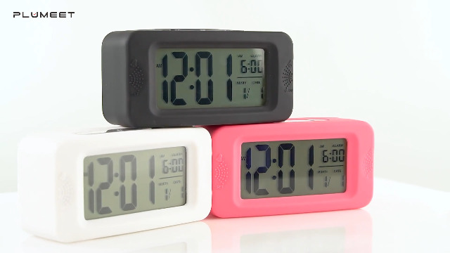 Sveglia Digitale Con Display Ibrido LED/LCD: Funziona A Batterie O Spina, Piccola, Per Viaggio, Camera Da Letto, Parete