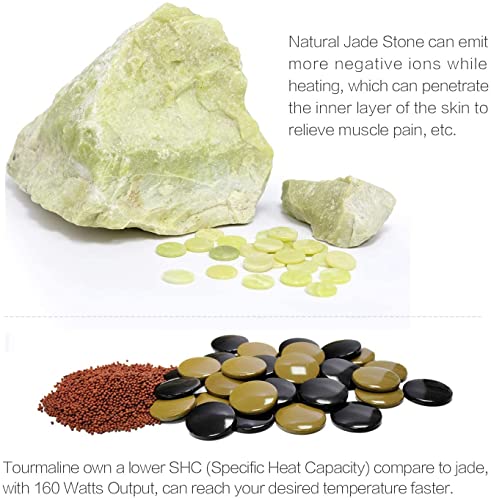 Utk Far Infrared Heating Pad For Back 21"X31" Dense 108 Jade And 42 Tourmaline Stones Matrix 90 Watt Fast Heat Up Storage Bag Included [Model Medium Pro] #TOP4