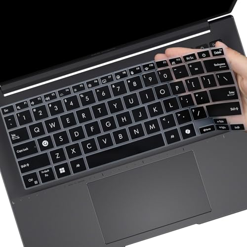 Image of RAYA Silicone Keyboard Cover for ASUS Vivobook S14 Compatible with M3407 /S3407 /M1407 /X1407 /M5406 /S5406 Laptop Models (Black)