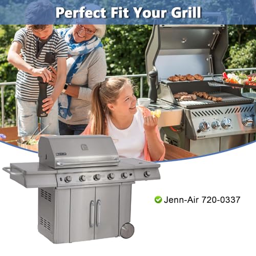 Adviace Grill Replacement Parts for Jenn Air 720-0337 Grill, Grill Grates & Flame Spreader & Burner and Igniter Kit for Jenn Air Model 720-0337, Replacement for Jenn Air 720-0337 Grill Parts by Adviace - Used condition - Image 2