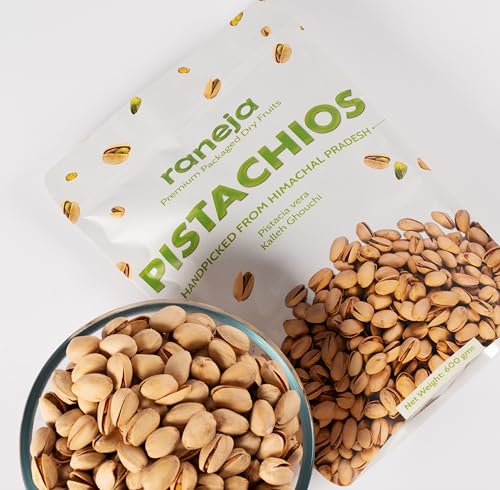 Image of Raneja Premium Roasted & Salted Pistachios 600g | Healthy Snacks, Dry Fruits, Pista | Tasty & Healthy | High in Protein & Dietary Fiber | Low Calorie Nuts Rich In Protein, Phosphorus, & Dietary Fibre