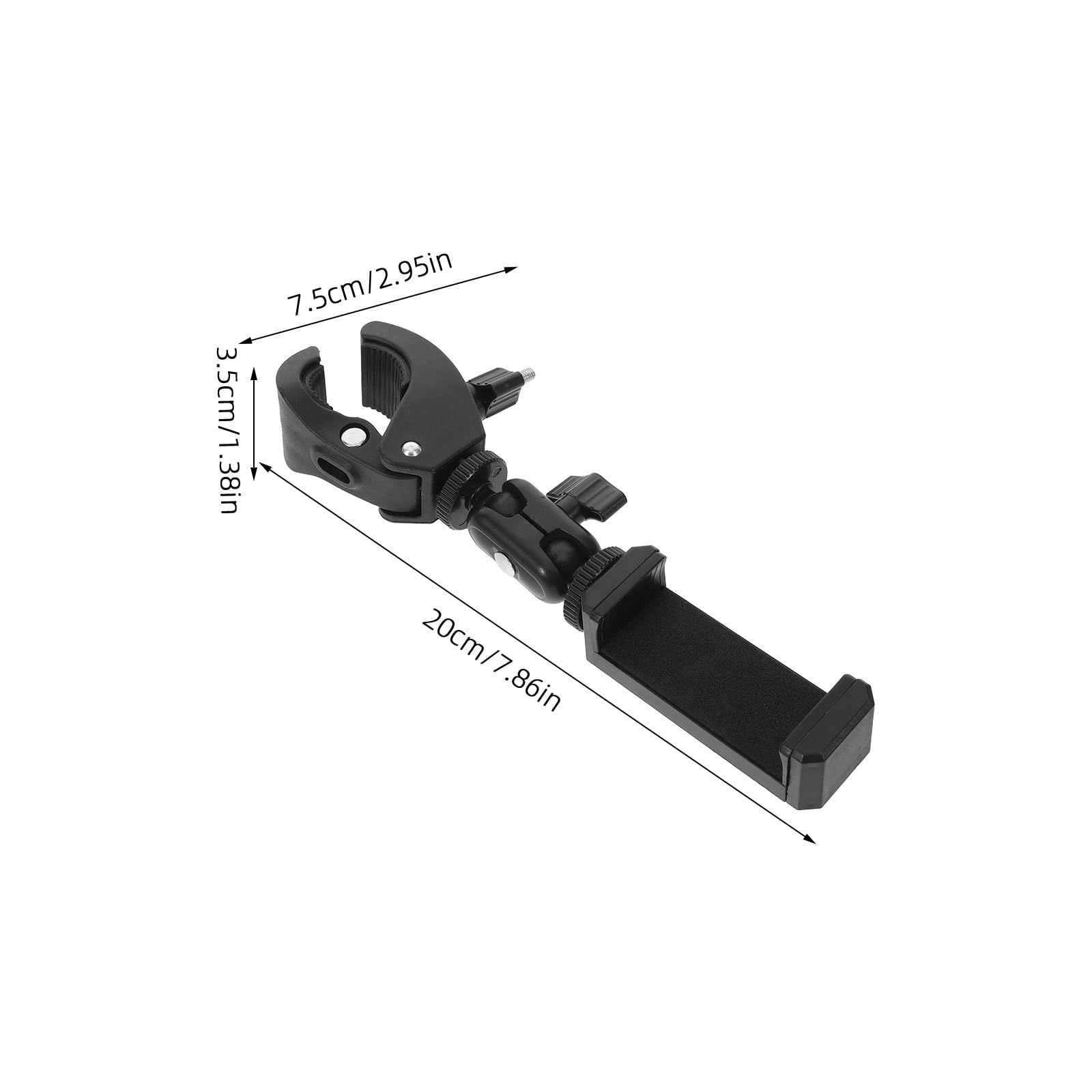 Supporto per Cellulare Lyre per Clarinetto in Plastica Nera, Portatile e Regolabile a 360°, per Musica a Casa in Aula